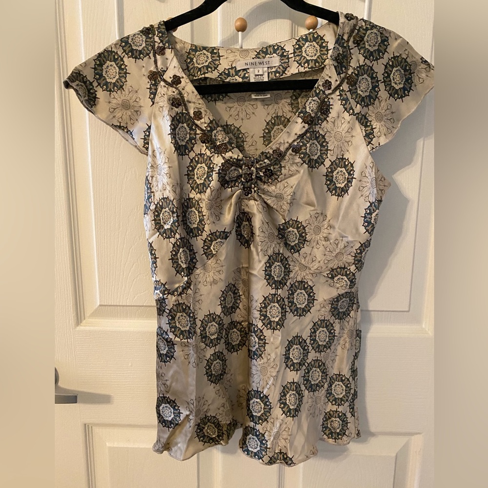 Nine West Silk Sleeveless Blouse | 2